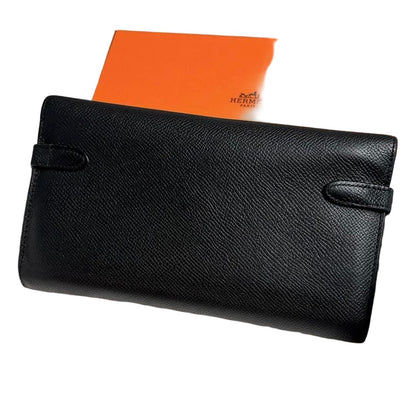 Hermes Kelly Wallet Black Gold — view 2