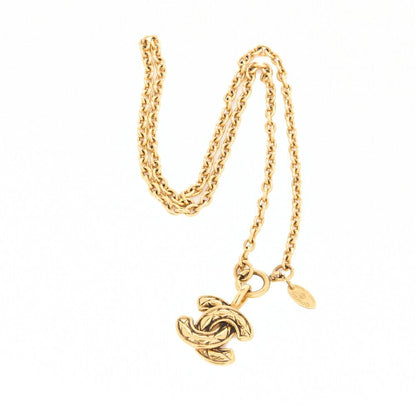 Chanel CC Logo 24K Gold Plate Necklace GP Gold Mini- (gold Plated) Gold Chain