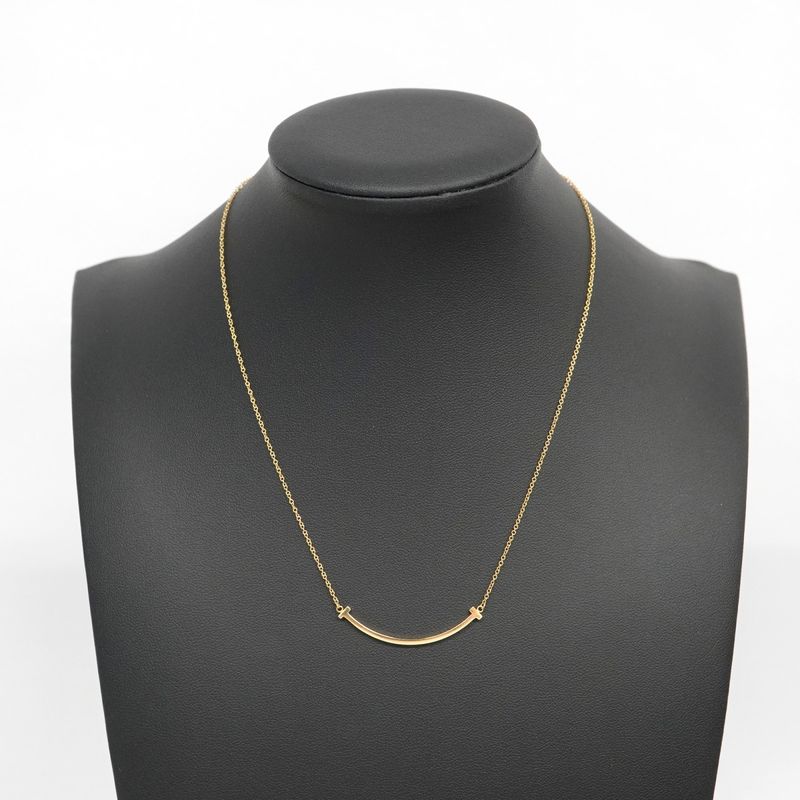Tiffany & Co Necklace T-smile Small 18K Yellow Gold Yellow Gold Ladies