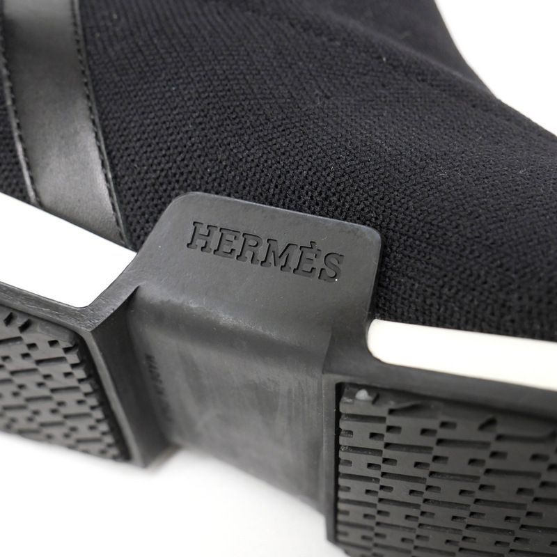 Hermes Sneakers Size 36.5 Socks Sneakers High Cut H Logo Shoes Made In Italy