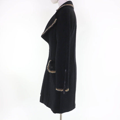 Chanel Vintage Sports Line Wool Alpaca Blend CC Logo Zip UP Long Length Coat — view 2