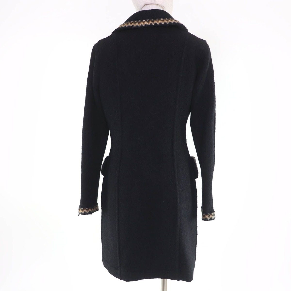 Chanel Vintage Sports Line Wool Alpaca Blend CC Logo Zip UP Long Length Coat — view 3
