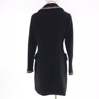 Chanel Vintage Sports Line Wool Alpaca Blend CC Logo Zip UP Long Length Coat — view 3