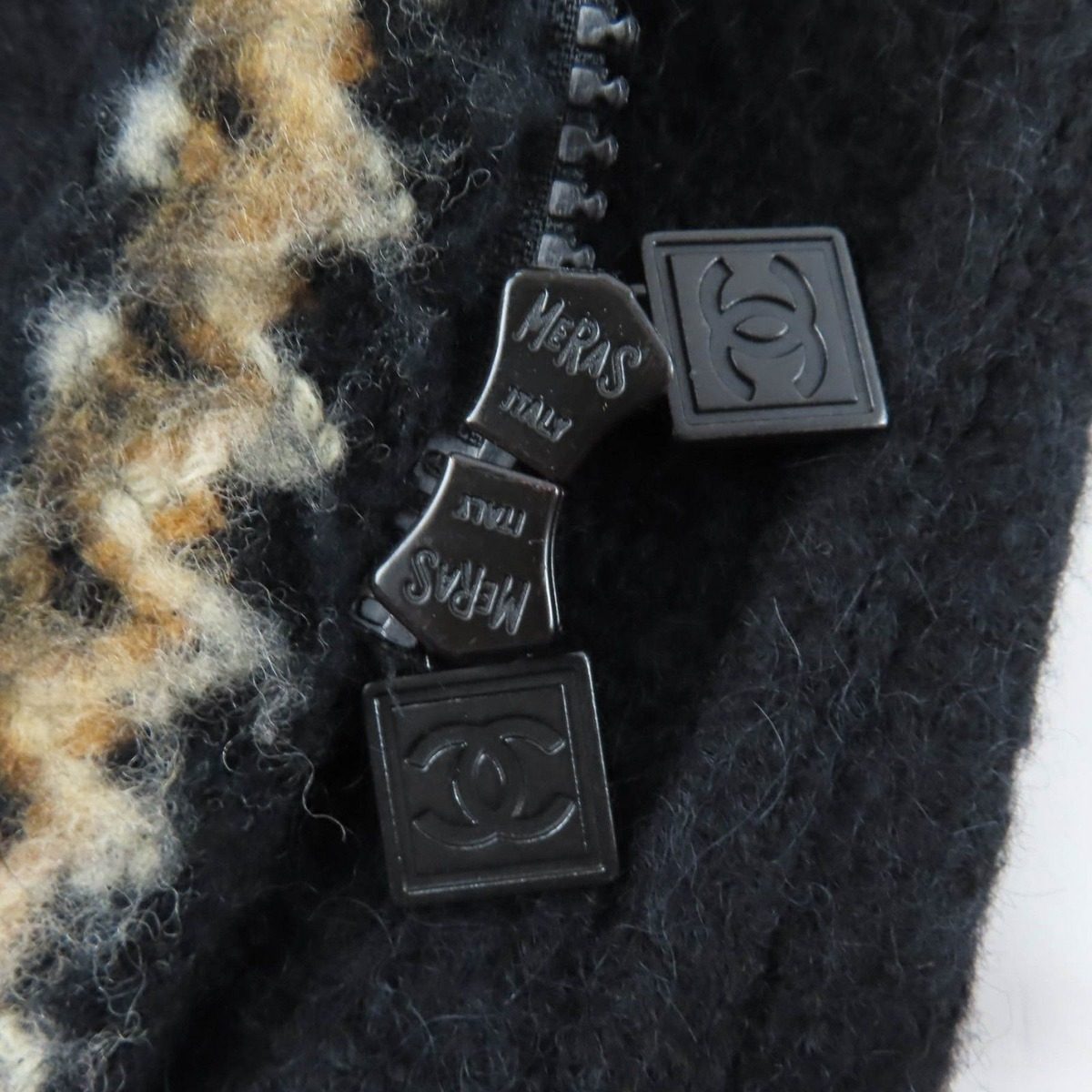 Chanel Vintage Sports Line Wool Alpaca Blend CC Logo Zip UP Long Length Coat — view 7
