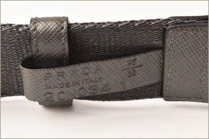 Prada Belt For Men And Women 2cn034 Nastro Nylon Canvas Grafitte Arancic Gray