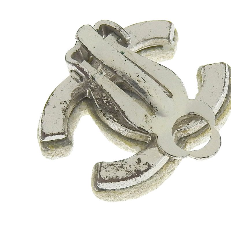 Chanel Coco Mark Metal White 03A Ladies 9.5g Earring