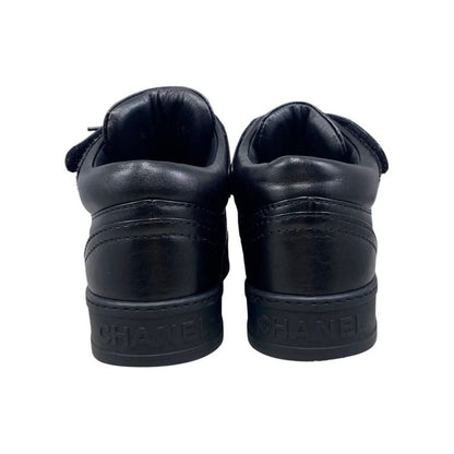 Chanel Sneakers Velcro High Cut G45110 36 Size Matelasse Coco Mark Logo Black