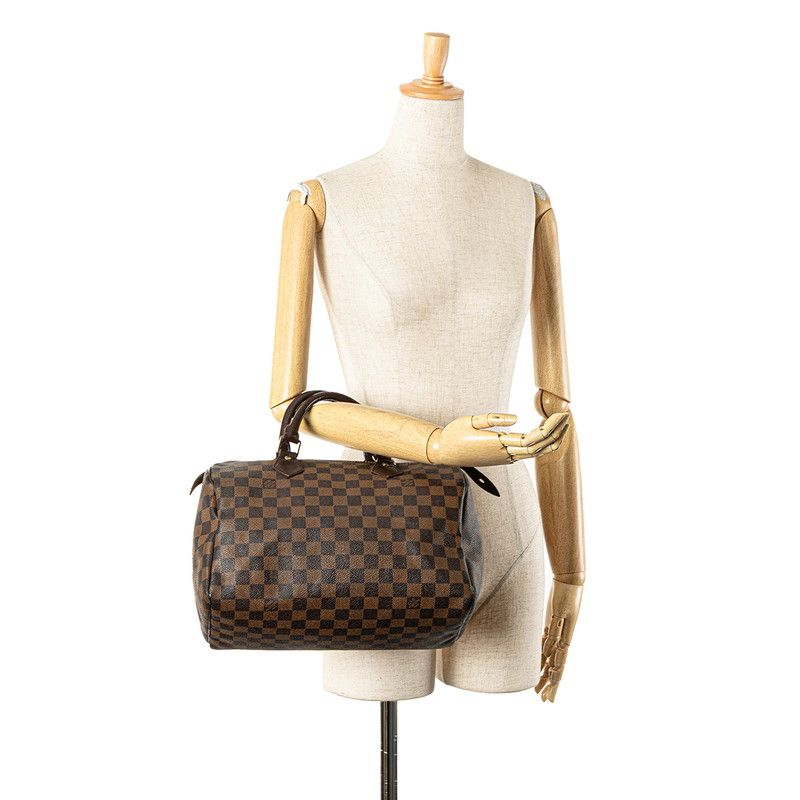 Louis Vuitton Damier Speedy 30 N41183 Brown PVC Leather Women Louis Vuitton