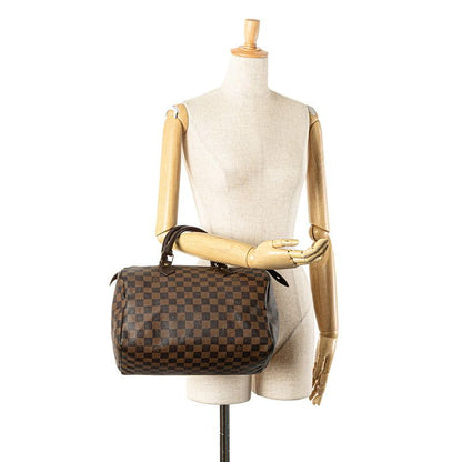 Louis Vuitton Damier Speedy 30 N41183 Brown PVC Leather Women Louis Vuitton