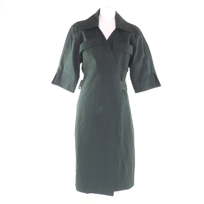 Bottega Veneta 100% Cotton Twill Midi Dress Denim