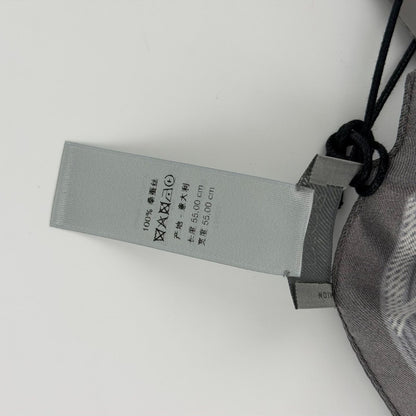 Dior Scarf Gray Silk Vintage — view 8