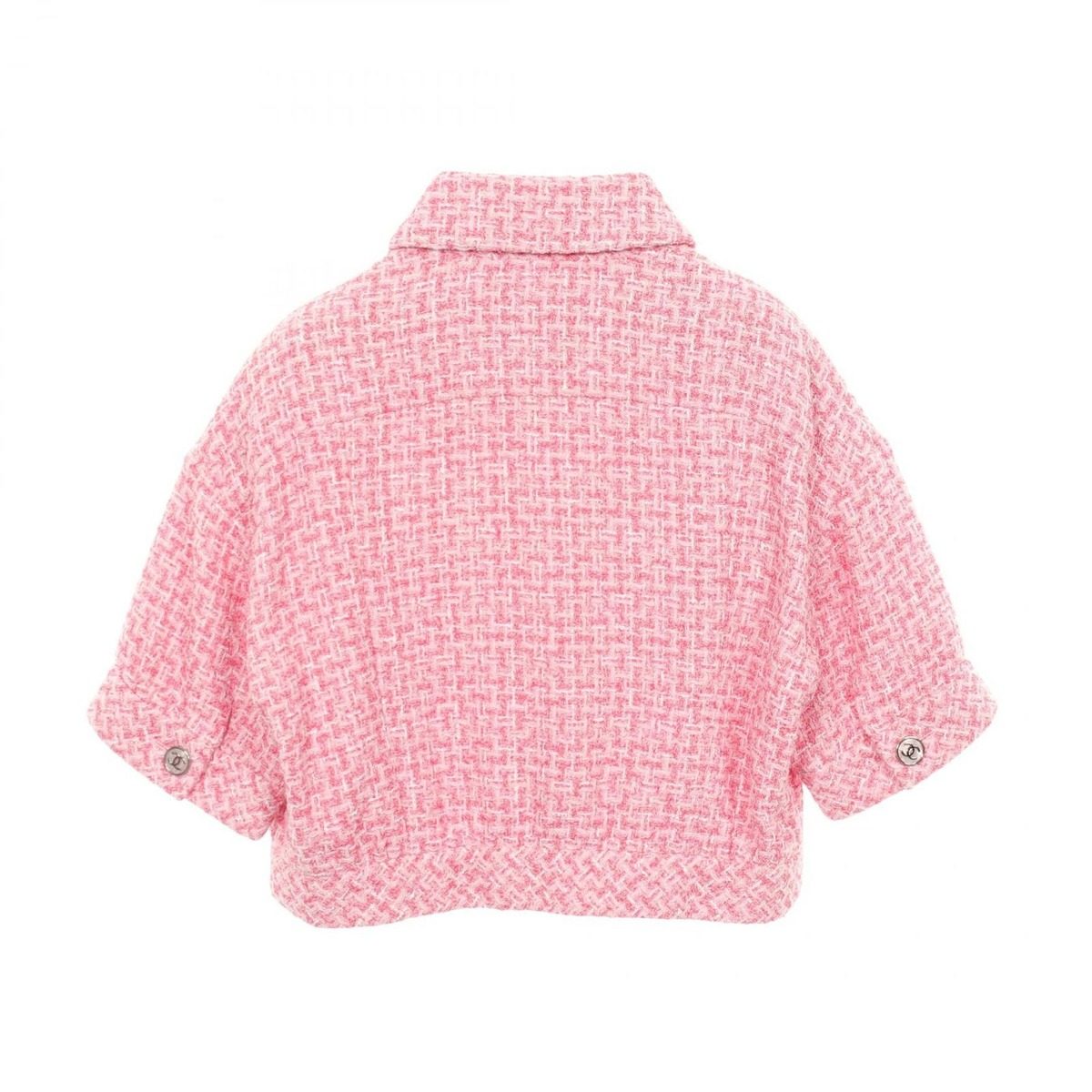 Chanel CC Logo Button Tweed Jacket — view 2