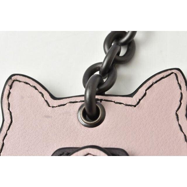 Bottega Veneta Key Ring Holder Bag Charm Cat Peach Plum — view 5
