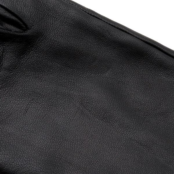 Hermes Gloves Leather Black #6.5 Gold Hardware Black Bolide Kelly [box