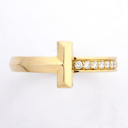 Tiffany & Co Ring T One 18K Yellow Gold Yellow Gold Diamond 008ct 11 Ladies