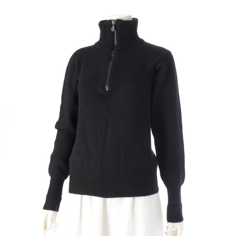 Chanel 96A Cashmere Back Logo Deca Coco Mark High Neck Knit Sweater Top