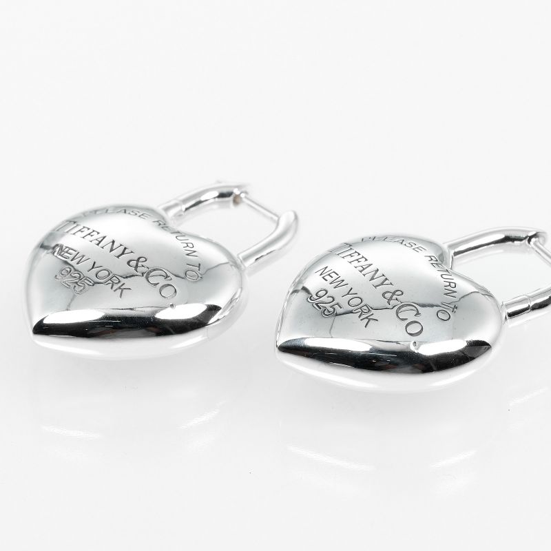 Tiffany & Co Return To Tiffany & Co Full Heart 925 Silver Ladies 22g Earrings