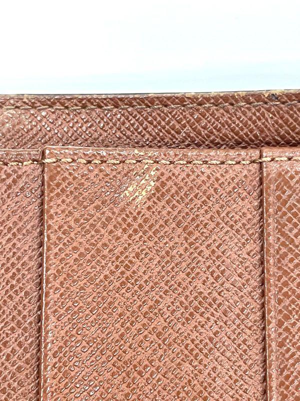 Louis Vuitton Monogram Compact Zipped Folding Wallet M61667 Brown Made In France