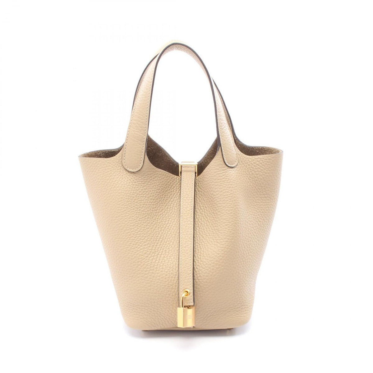 Hermes Handbag Picotin Lock PM Trench Leather Beige