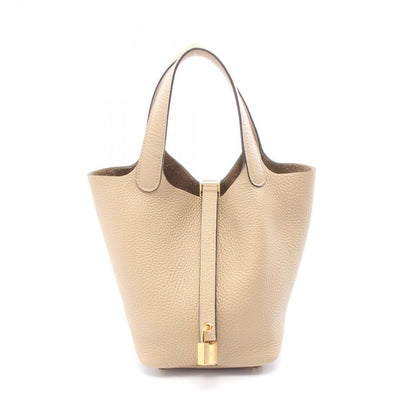 Hermes Handbag Picotin Lock PM Trench Leather Beige
