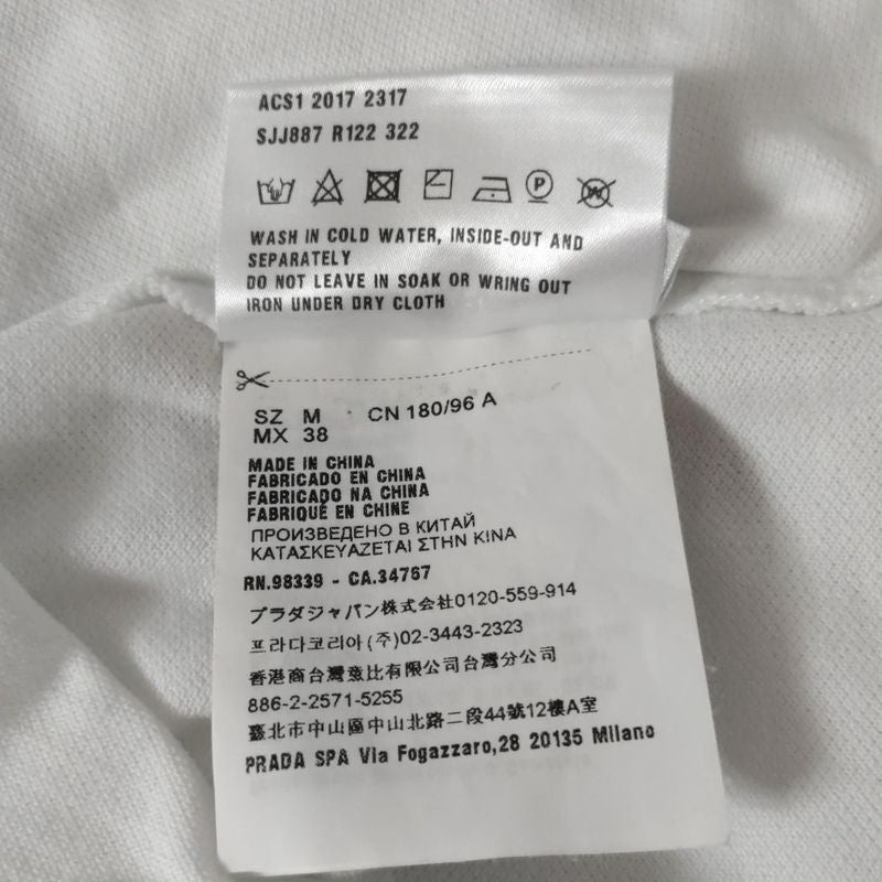 Prada Short Sleeve Polo Shirt Size M Men's - White X Red X Black