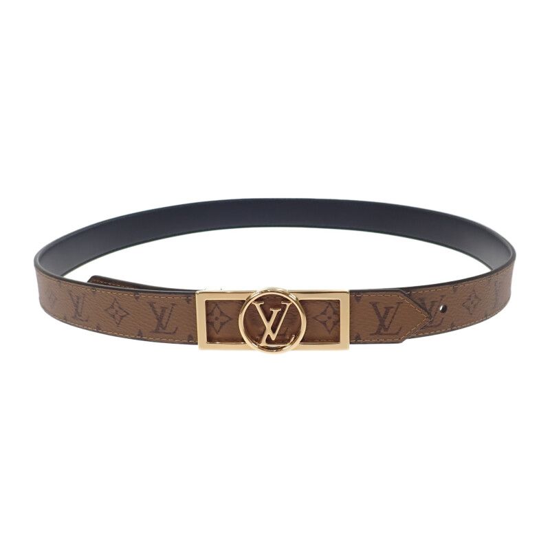 Louis Vuitton Dauphine 25mm (0.98in) Reversible 85 M0203v Monogram Belt Leather