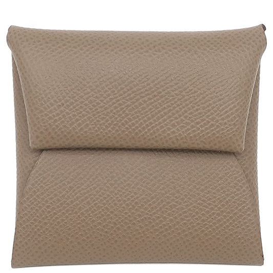 Hermes Coin Case Bastia Vaux Epson Etoupe Silver Hardware Unused Glazed Stamped