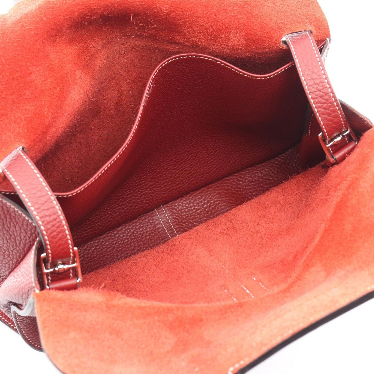 Hermes Handbag Halzan 31 Rouge Ash Leather Red — view 3