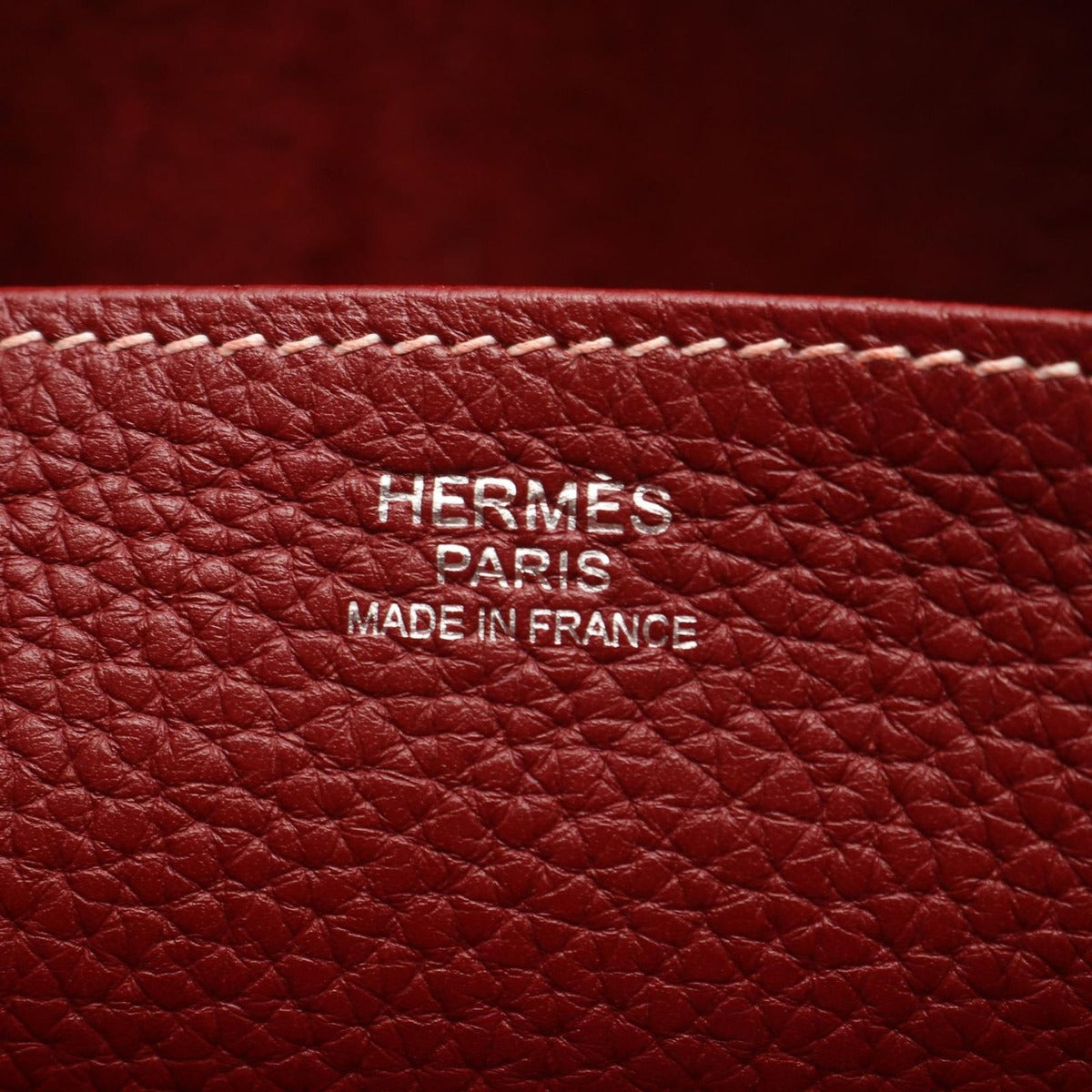 Hermes Handbag Halzan 31 Rouge Ash Leather Red — view 4