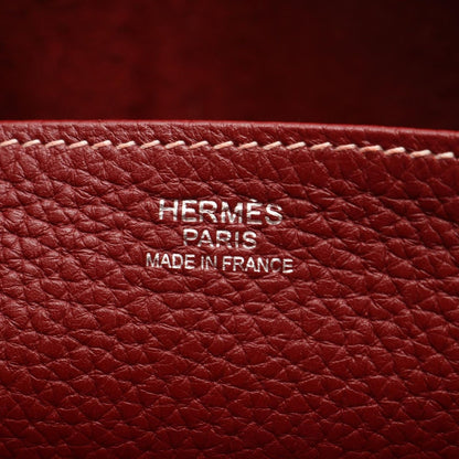 Hermes Handbag Halzan 31 Rouge Ash Leather Red — view 4
