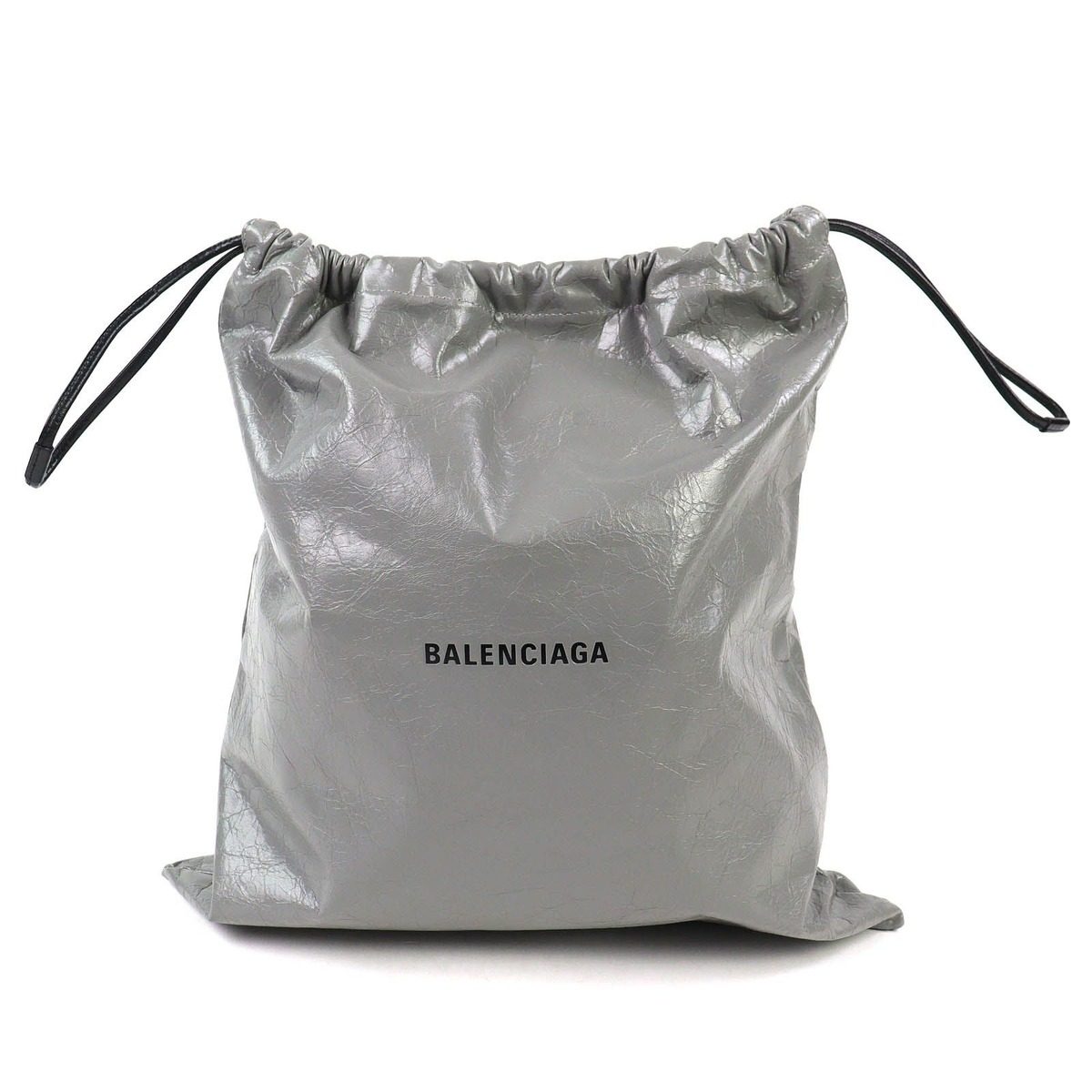 Balenciaga Shopper Pouch Ali Narumskin Drawstring Gray Recommended