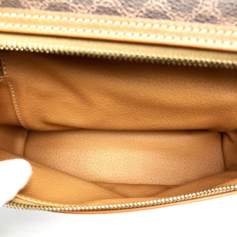 Celine MC96 Vanity Bag Handbag Cosmetic Pouch Macadam PVC Brown Ladies Men