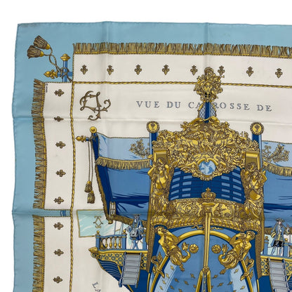Hermes Scarf Silk Carre 90 Vue du Carosse de la Galere Reale Queen's — view 2