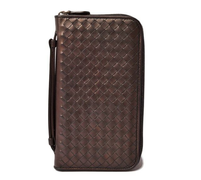 Bottega Veneta Long Wallet Travel Case Bottega Veneta Round Zipper Closure
