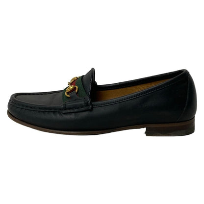 Gucci Loafers 34.5 Horsebit Sherry Black Green Red Leather