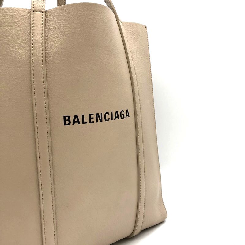 Balenciaga 551810 Everyday XS Tote Bag Leather Beige Women Men Fashion Gift