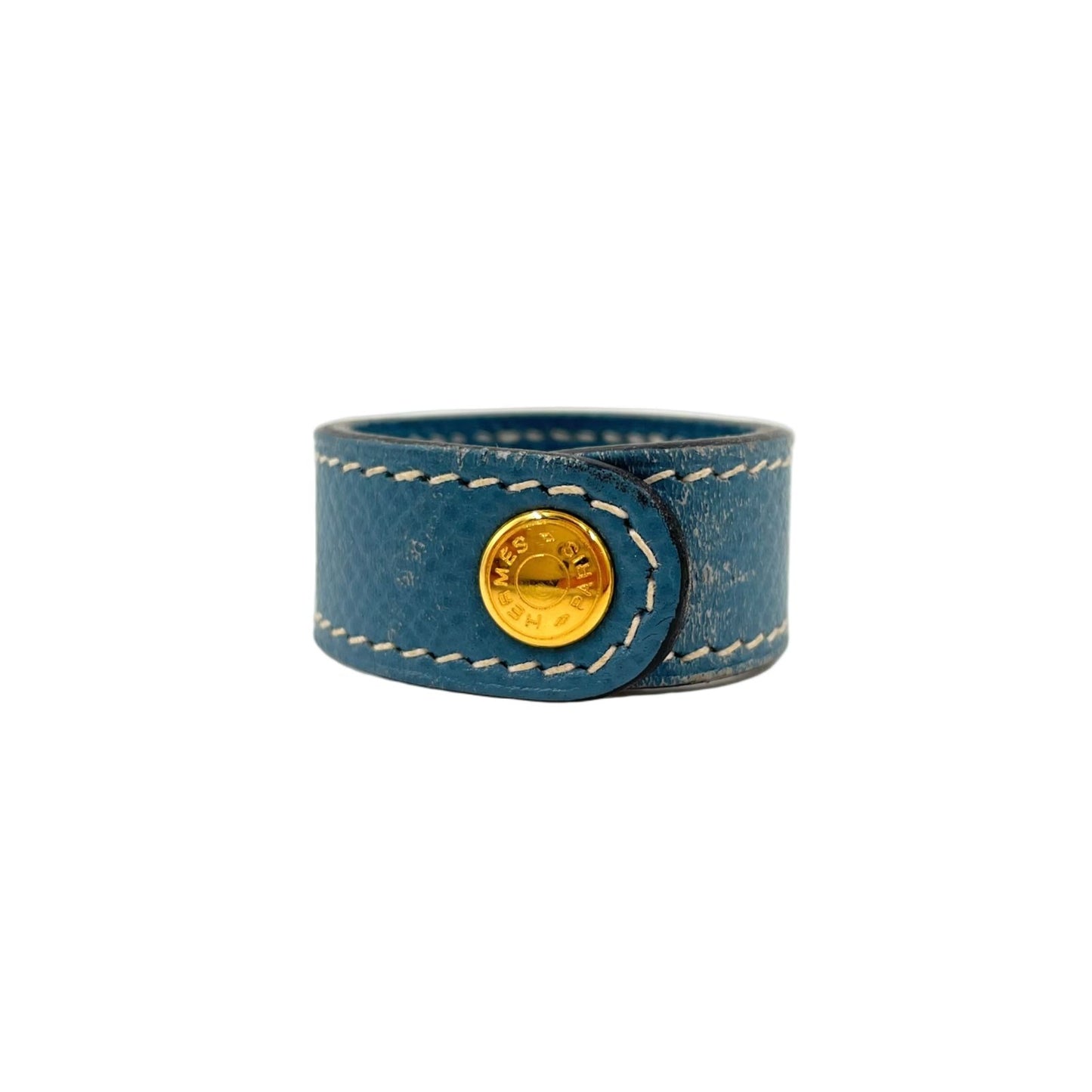 Hermes Glove Holder Nomad Leather Blue Gold Gloves