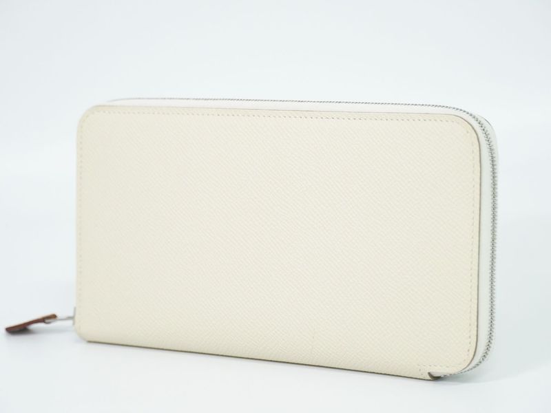 Authentic Hermes Azap Silk Inn Round Zipper Long Wallet U Engraved 2022 Leather
