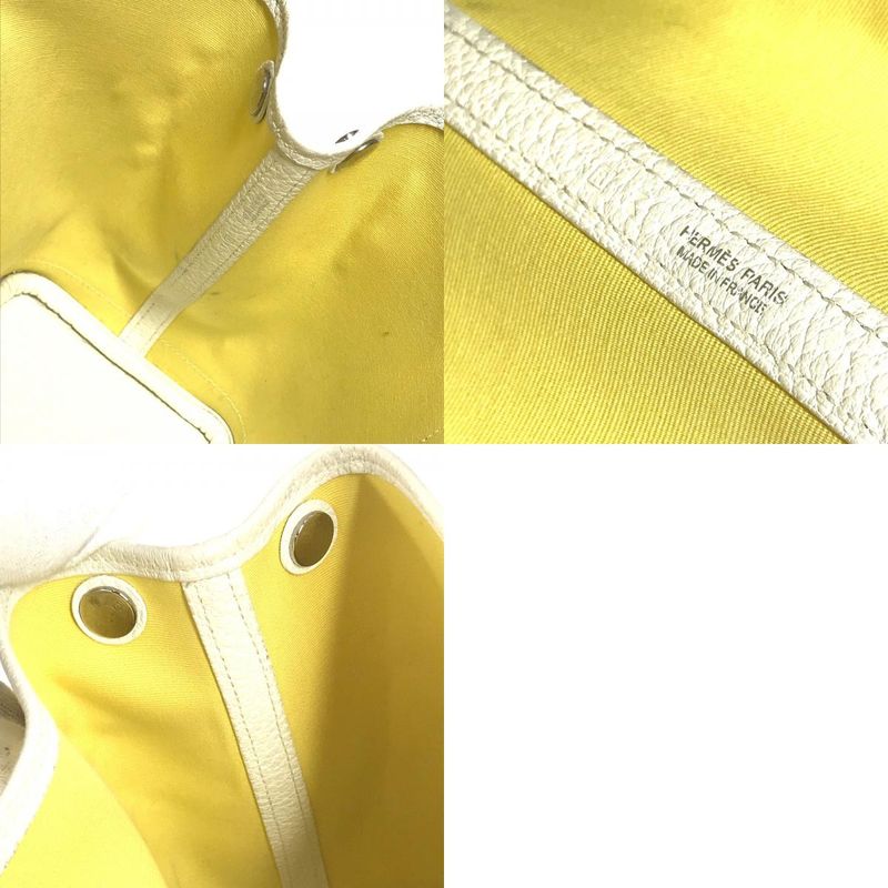 Hermes Handbag Garden Party TPM Garden Party TPM Toile Ash Yellow