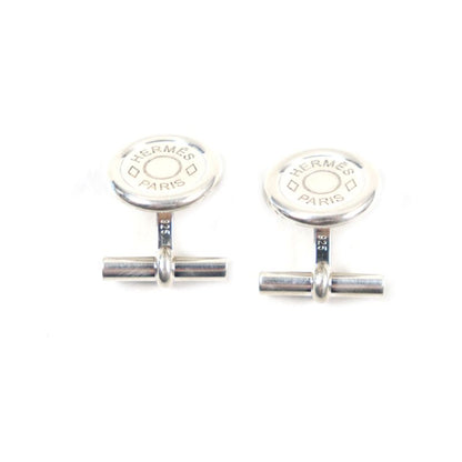 Hermes Serie Button Round Shape Cufflinks Button Cufflinks Ag925 Silver Total