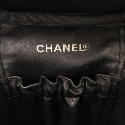 Chanel Caviar Skin Black #4 Coco Mark Vintage Vanity Bag Handbag Vertical Shape