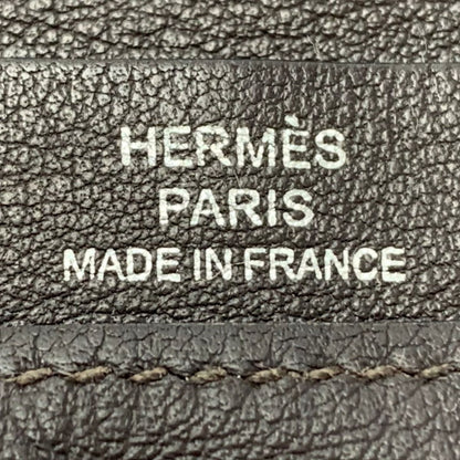 Hermes Citizen Twill Long Silk-in Brown Wallet Billfold Coin Purse None Men's