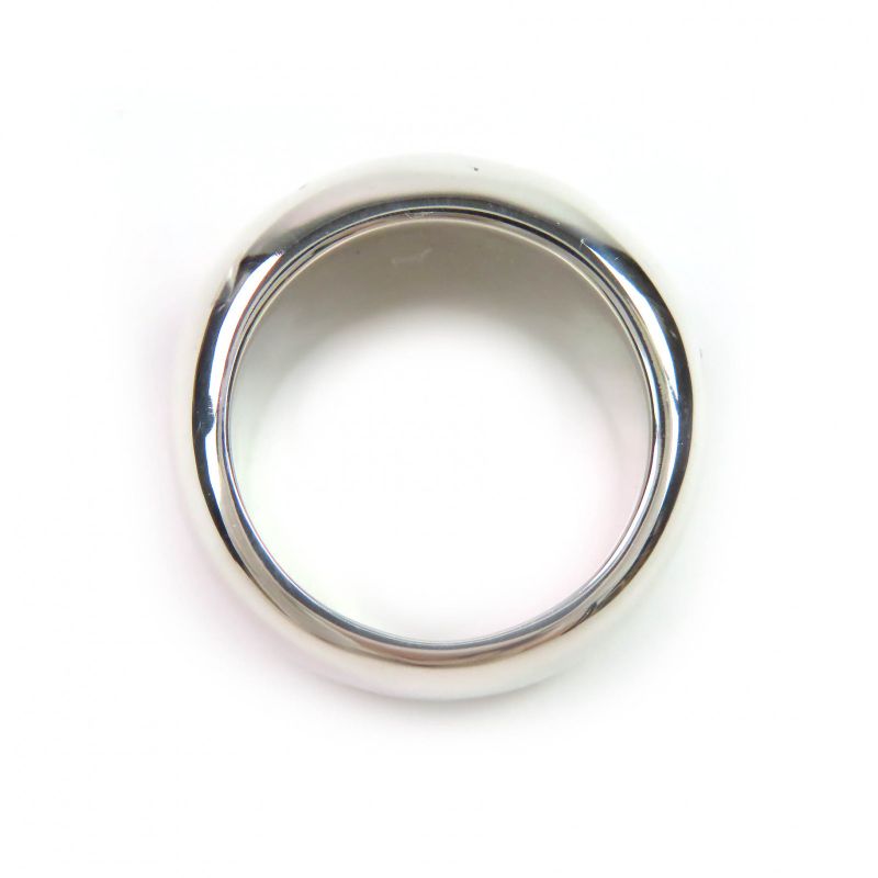Chanel Sv925 Logo Engraved Wide Ring - Ring Accessory Silver Size Approx 11