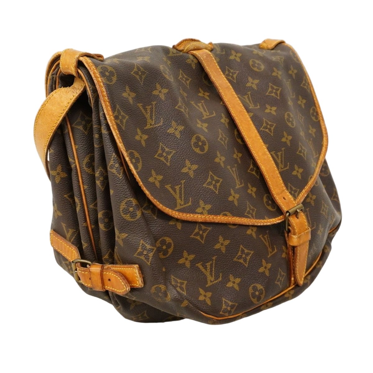 Louis Vuitton Shoulder Bag Monogram Saumur 35 Brown — view 2