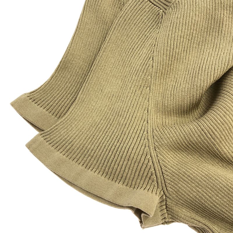 Chanel Ribbed Knit T-Shirt P40396k02922 Beige 42