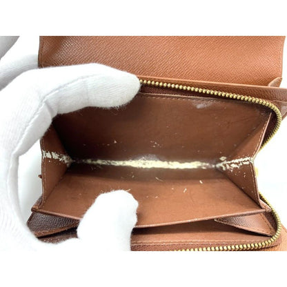Louis Vuitton Monogram Porte Monet Vieux Tresor Foldable Wallet L-shaped — view 11