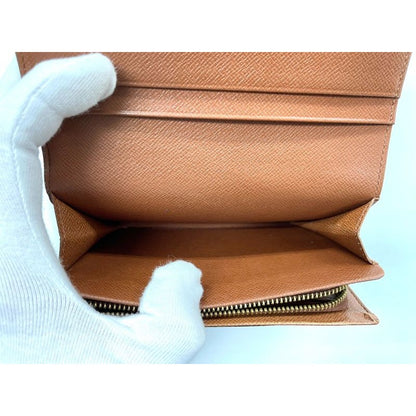 Louis Vuitton Monogram Porte Monet Vieux Tresor Foldable Wallet L-shaped — view 12