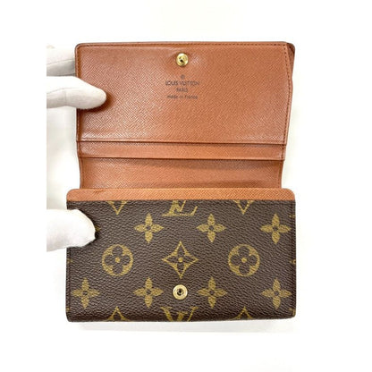 Louis Vuitton Monogram Porte Monet Vieux Tresor Foldable Wallet L-shaped — view 7