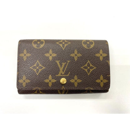 Louis Vuitton Monogram Porte Monet Vieux Tresor Foldable Wallet L-shaped