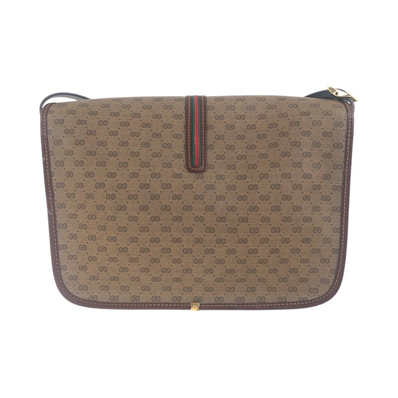 Gucci Old Gucci Sherry Line Brown Gold Hardware Leather 001 103 0551 Shoulder